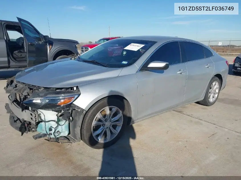 1G1ZD5ST2LF036749 2020 Chevrolet Malibu Fwd Lt