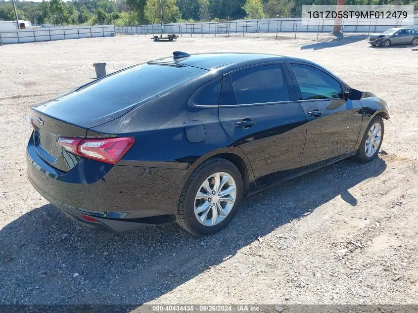 2021 Chevrolet Malibu Lt VIN: 1G1ZD5ST9MF012479 Lot: 40434435