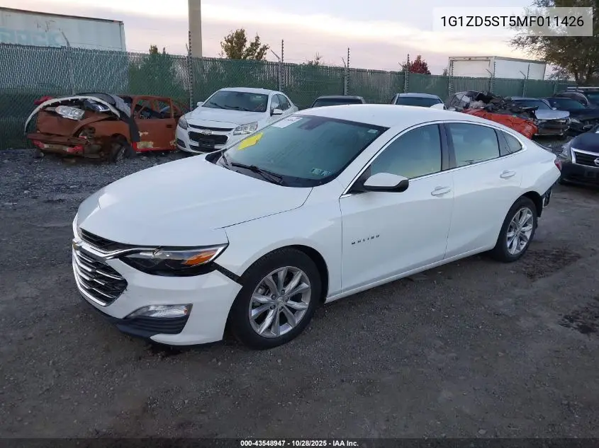 1G1ZD5ST5MF011426 2021 Chevrolet Malibu Fwd Lt