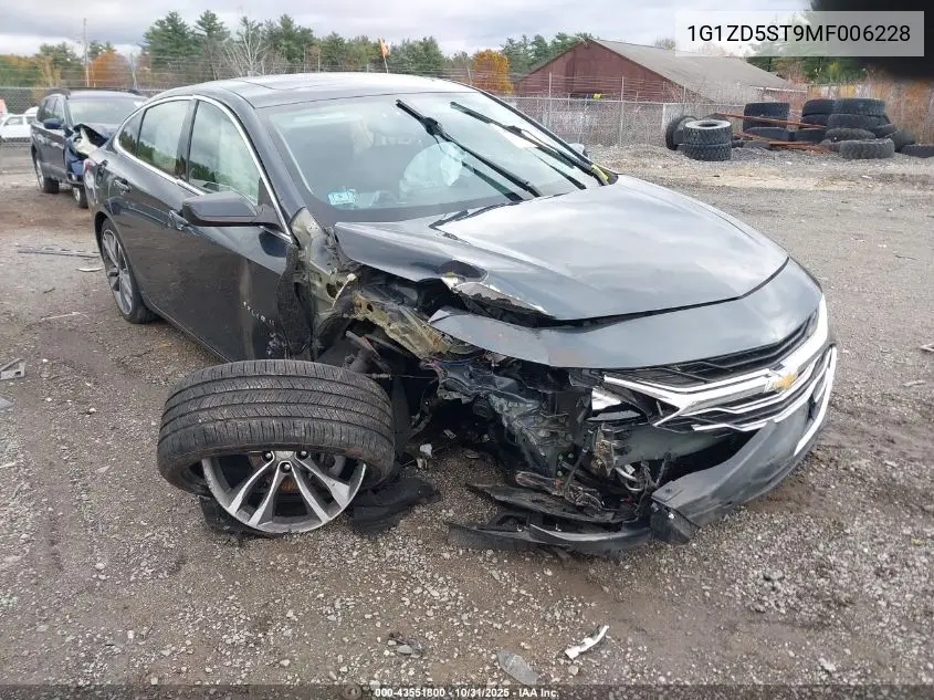 1G1ZD5ST9MF006228 2021 Chevrolet Malibu Fwd Lt