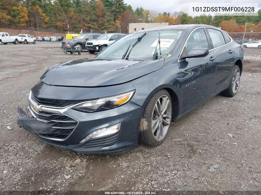 1G1ZD5ST9MF006228 2021 Chevrolet Malibu Fwd Lt