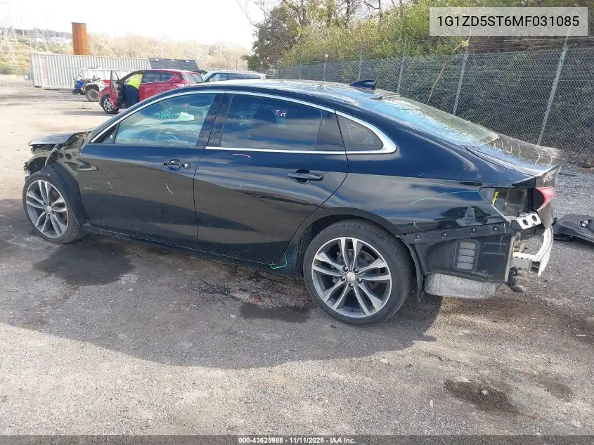 1G1ZD5ST6MF031085 2021 Chevrolet Malibu Fwd Lt