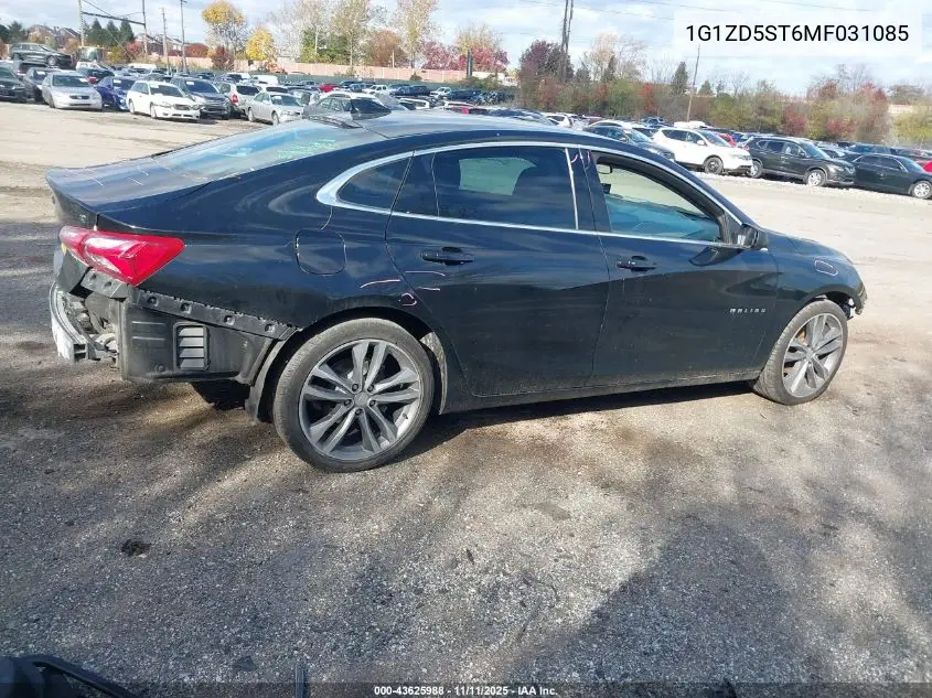 1G1ZD5ST6MF031085 2021 Chevrolet Malibu Fwd Lt