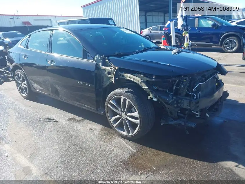 1G1ZD5ST4MF008999 2021 Chevrolet Malibu Fwd Lt