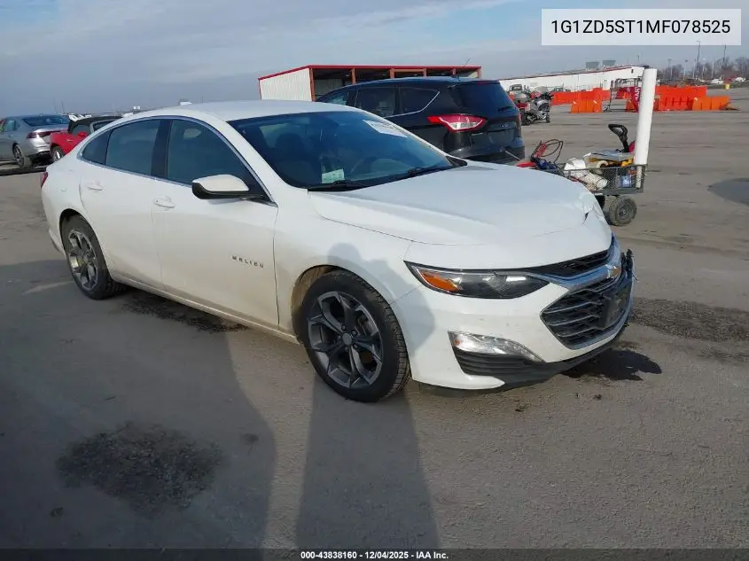 1G1ZD5ST1MF078525 2021 Chevrolet Malibu Fwd Lt