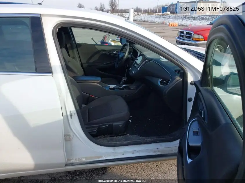 1G1ZD5ST1MF078525 2021 Chevrolet Malibu Fwd Lt