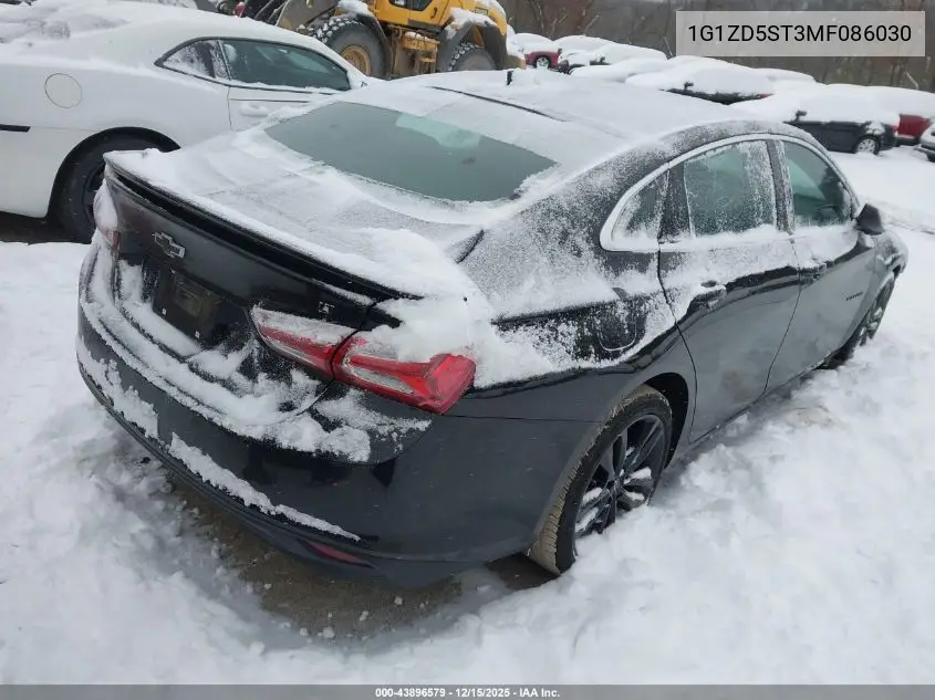 1G1ZD5ST3MF086030 2021 Chevrolet Malibu Fwd Lt