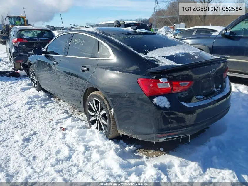 1G1ZG5ST9MF052584 2021 Chevrolet Malibu Fwd Rs
