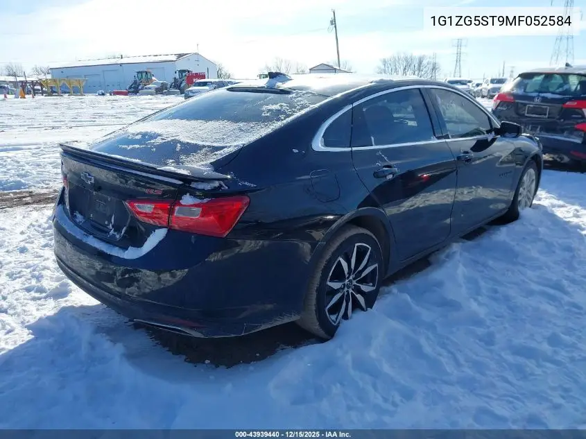 1G1ZG5ST9MF052584 2021 Chevrolet Malibu Fwd Rs