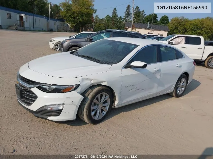 1G1ZD5ST6NF155990 2022 Chevrolet Malibu