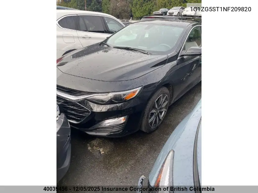 1G1ZG5ST1NF209820 2022 Chevrolet Malibu Rs
