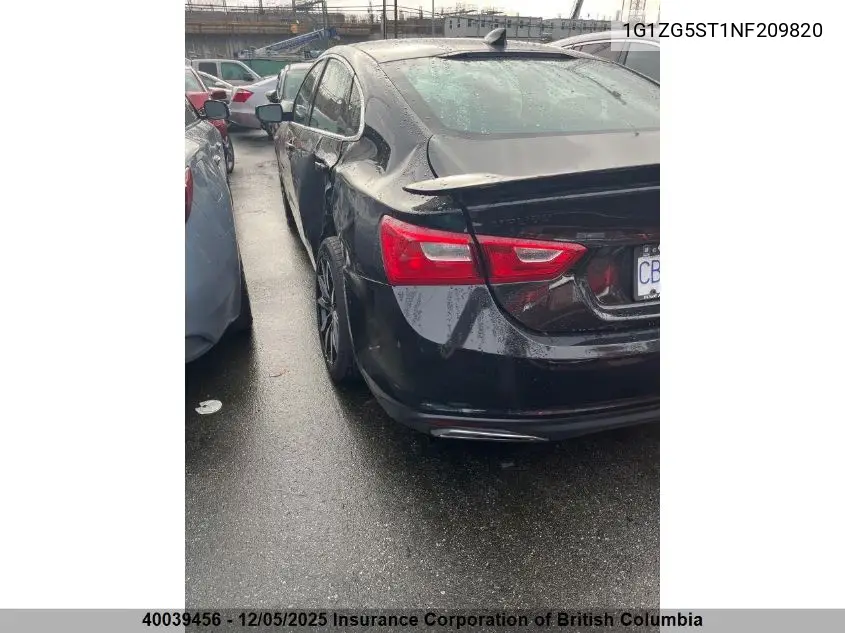 1G1ZG5ST1NF209820 2022 Chevrolet Malibu Rs