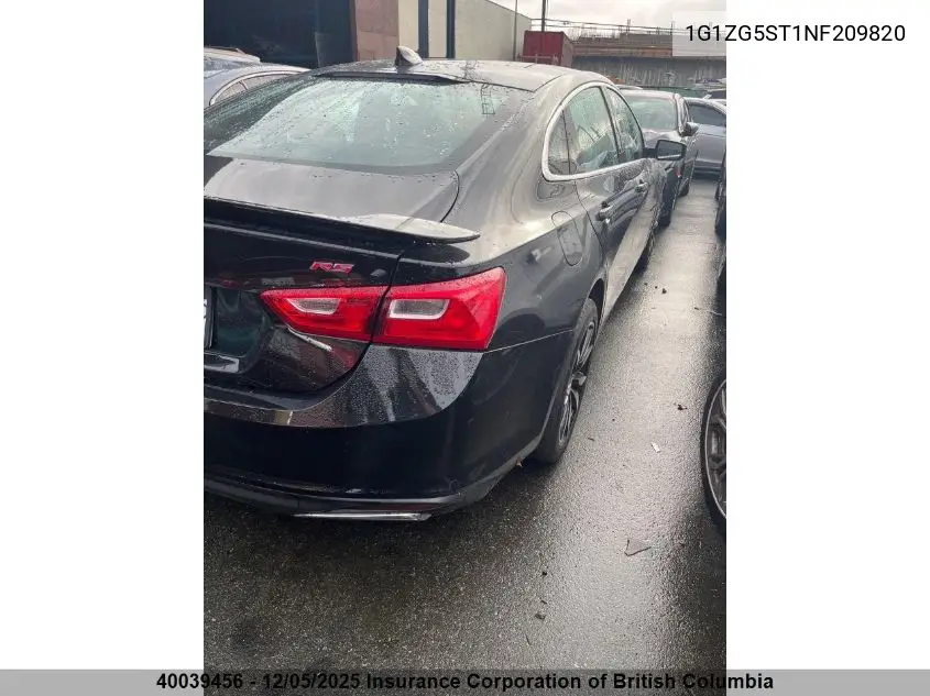 1G1ZG5ST1NF209820 2022 Chevrolet Malibu Rs