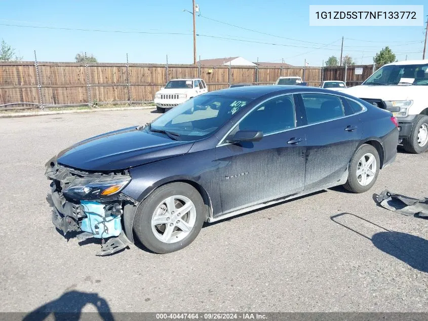 1G1ZD5ST7NF133772 2022 Chevrolet Malibu Fwd Lt