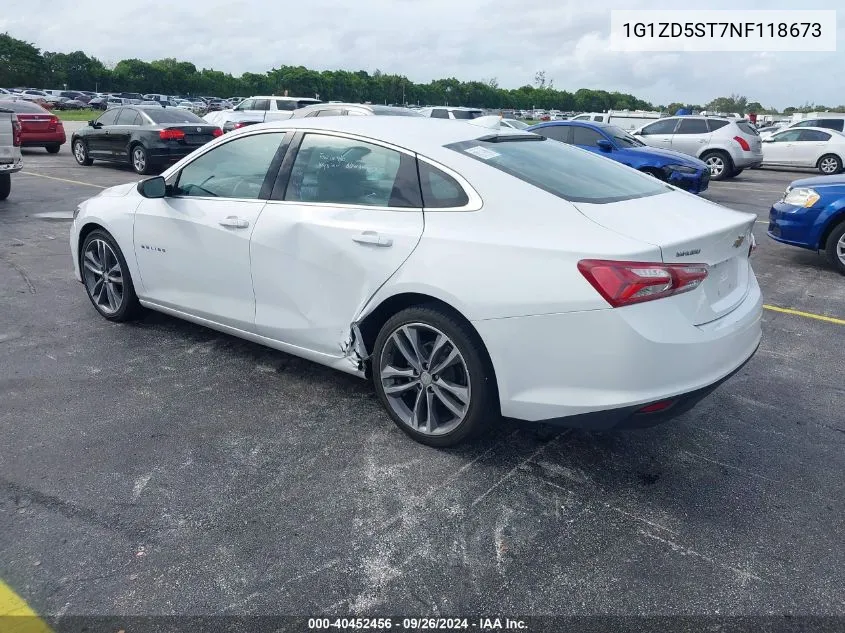 1G1ZD5ST7NF118673 2022 Chevrolet Malibu Fwd Lt