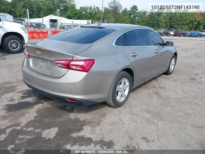 1G1ZD5ST2NF143190 2022 Chevrolet Malibu Fwd Lt