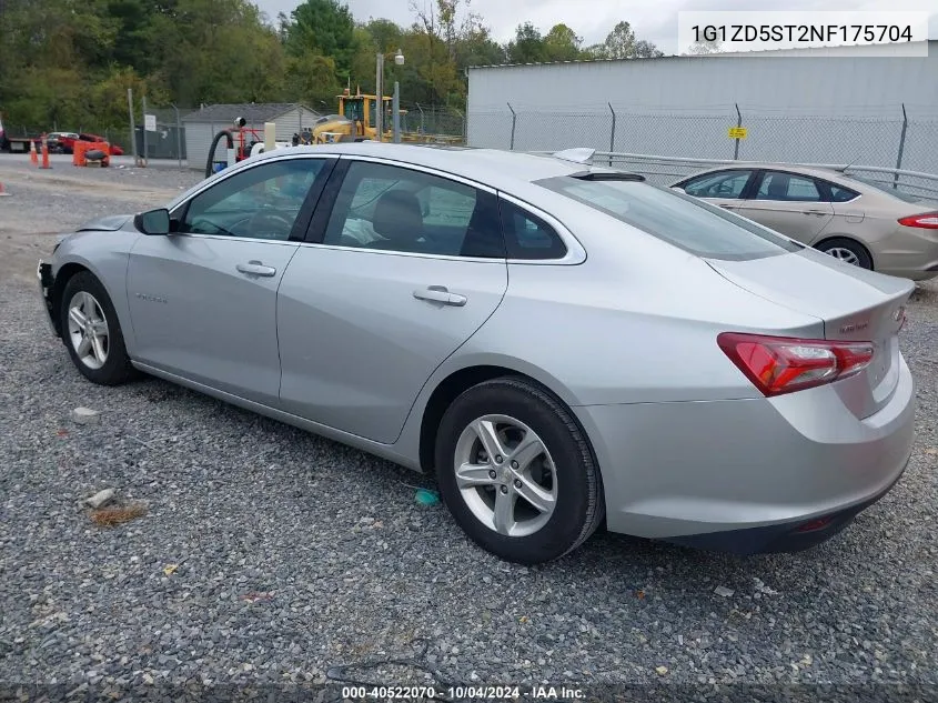 1G1ZD5ST2NF175704 2022 Chevrolet Malibu Fwd Lt