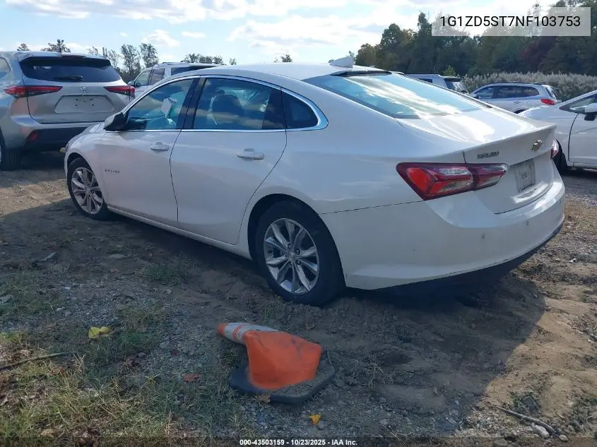 1G1ZD5ST7NF103753 2022 Chevrolet Malibu Lt