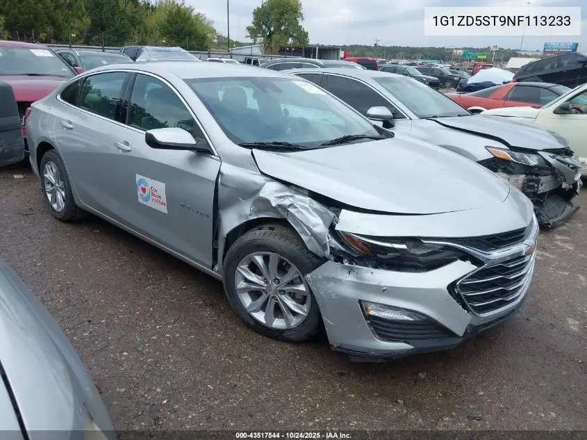 1G1ZD5ST9NF113233 2022 Chevrolet Malibu Lt