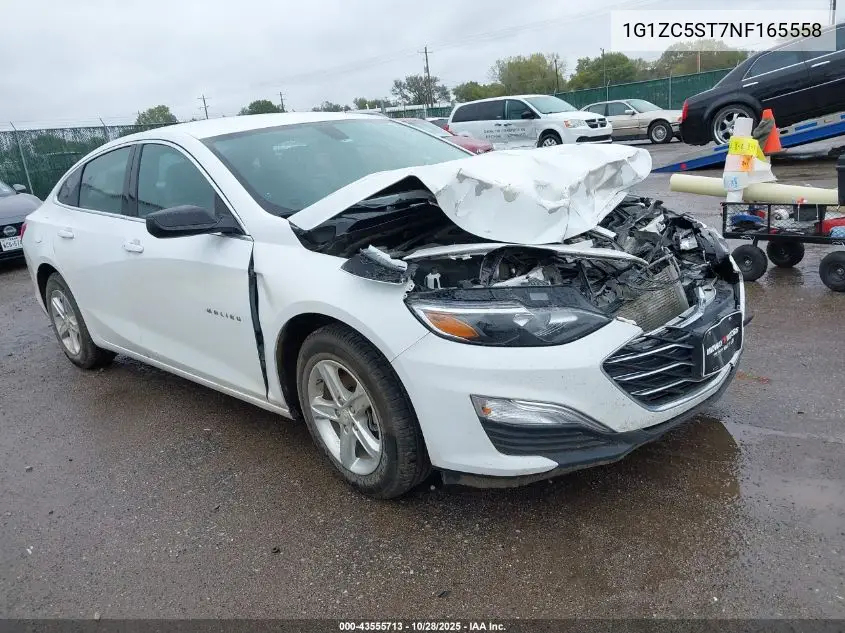 1G1ZC5ST7NF165558 2022 Chevrolet Malibu Fwd 1Fl