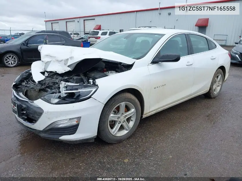 1G1ZC5ST7NF165558 2022 Chevrolet Malibu Fwd 1Fl