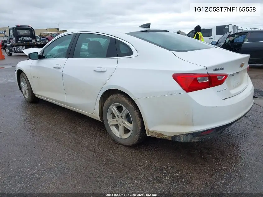1G1ZC5ST7NF165558 2022 Chevrolet Malibu Fwd 1Fl