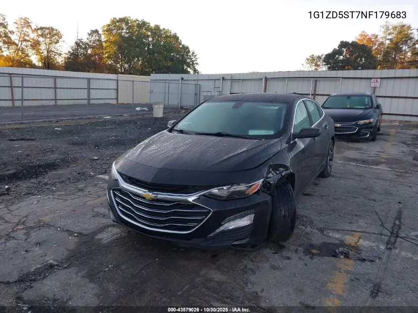 1G1ZD5ST7NF179683 2022 Chevrolet Malibu Lt