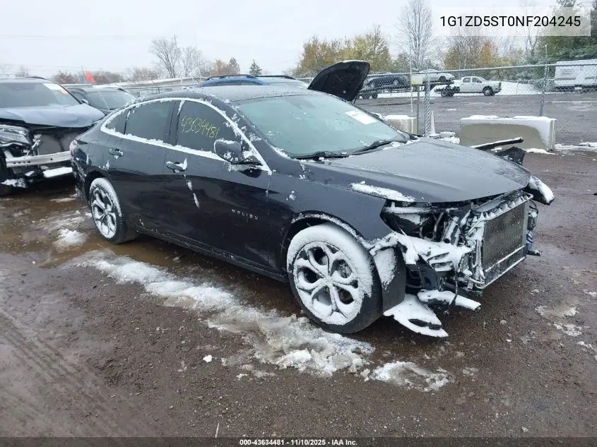 1G1ZD5ST0NF204245 2022 Chevrolet Malibu Fwd Lt