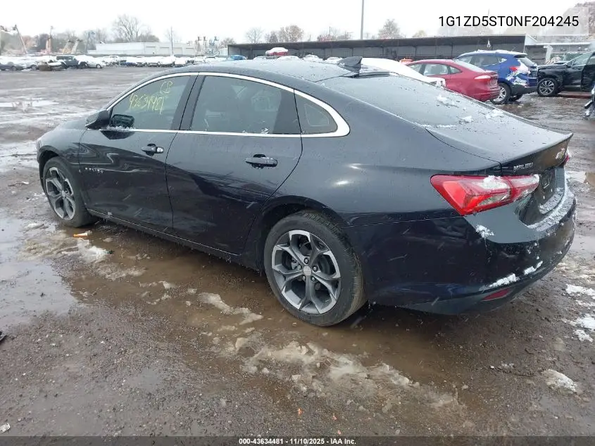 1G1ZD5ST0NF204245 2022 Chevrolet Malibu Fwd Lt