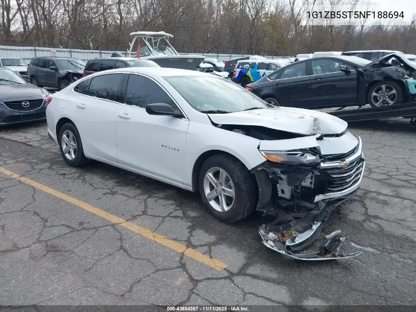 1G1ZB5ST5NF188694 2022 Chevrolet Malibu Fwd Ls