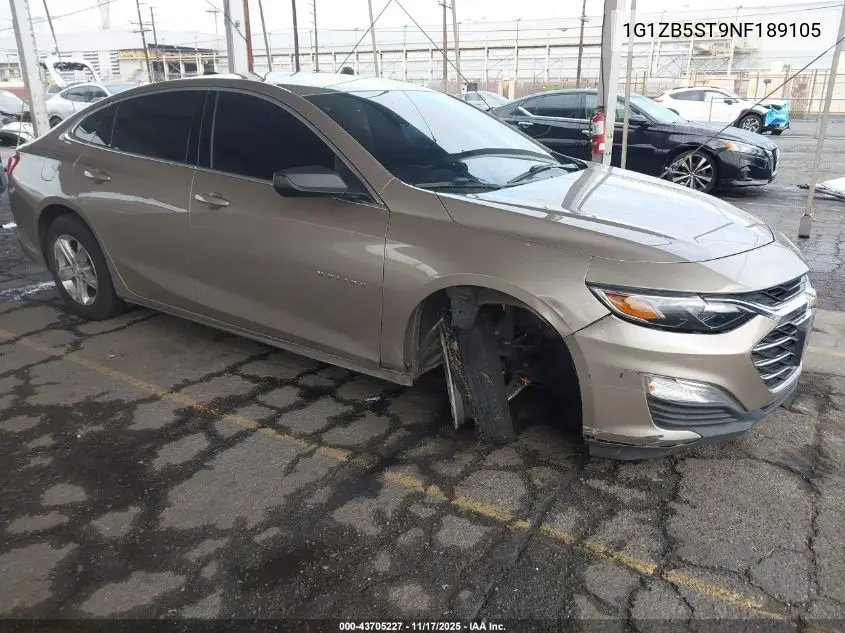 1G1ZB5ST9NF189105 2022 Chevrolet Malibu Fwd Ls