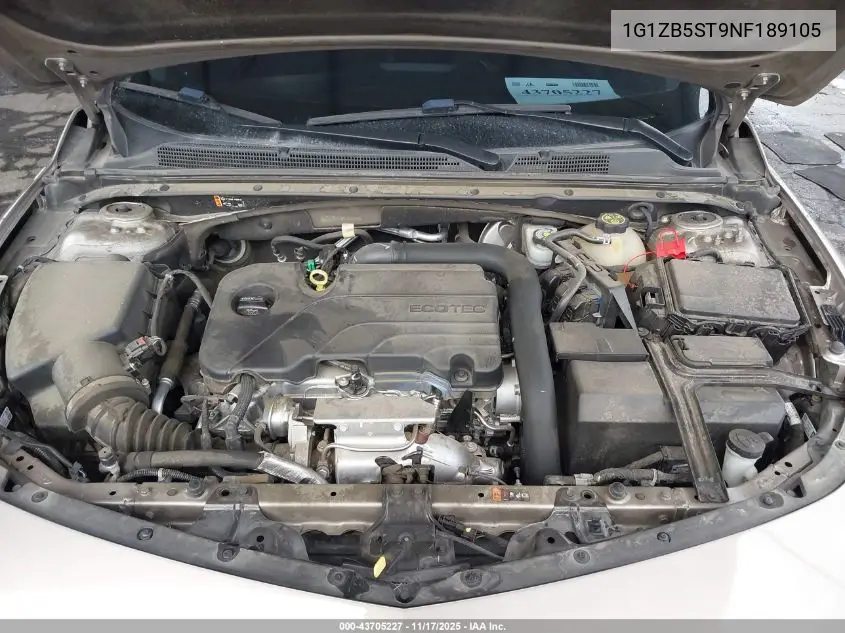 1G1ZB5ST9NF189105 2022 Chevrolet Malibu Fwd Ls