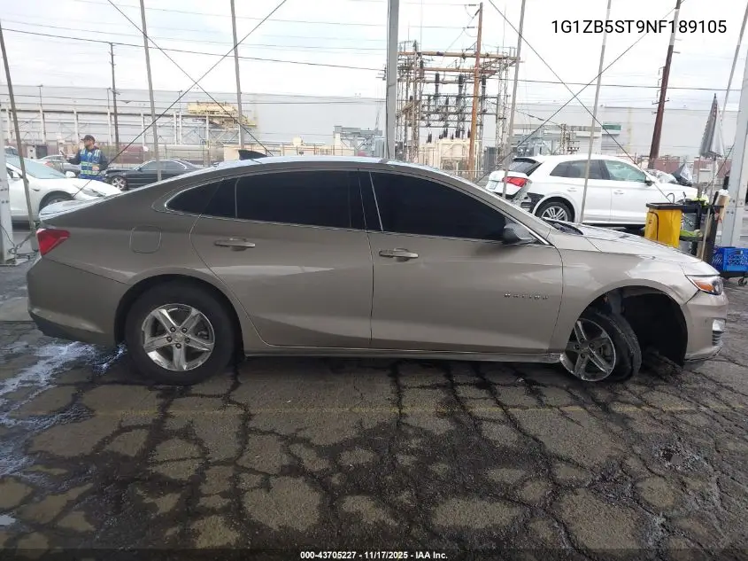1G1ZB5ST9NF189105 2022 Chevrolet Malibu Fwd Ls