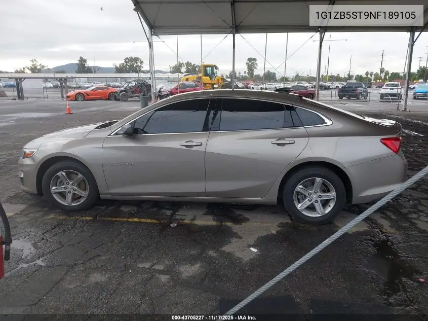 1G1ZB5ST9NF189105 2022 Chevrolet Malibu Fwd Ls