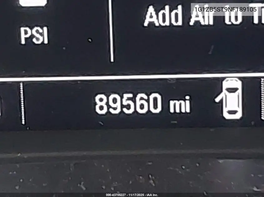 1G1ZB5ST9NF189105 2022 Chevrolet Malibu Fwd Ls