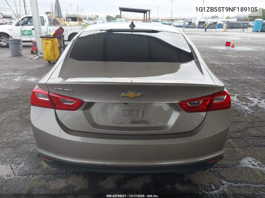 1G1ZB5ST9NF189105 2022 Chevrolet Malibu Fwd Ls