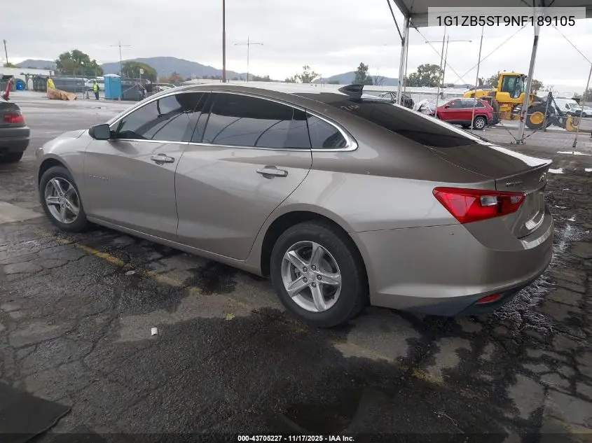 1G1ZB5ST9NF189105 2022 Chevrolet Malibu Fwd Ls