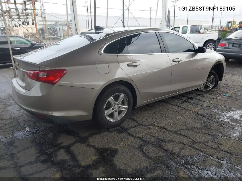 1G1ZB5ST9NF189105 2022 Chevrolet Malibu Fwd Ls