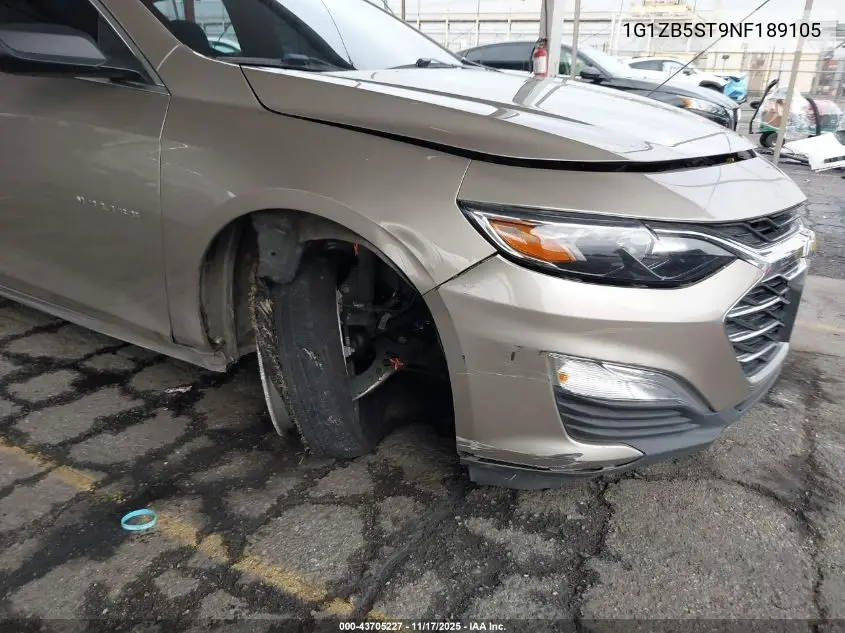 1G1ZB5ST9NF189105 2022 Chevrolet Malibu Fwd Ls