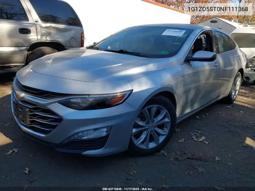 1G1ZD5ST0NF111368 2022 Chevrolet Malibu Fwd Lt
