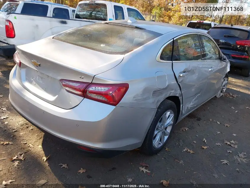 1G1ZD5ST0NF111368 2022 Chevrolet Malibu Fwd Lt