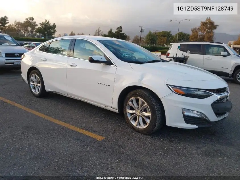 1G1ZD5ST9NF128749 2022 Chevrolet Malibu Fwd Lt