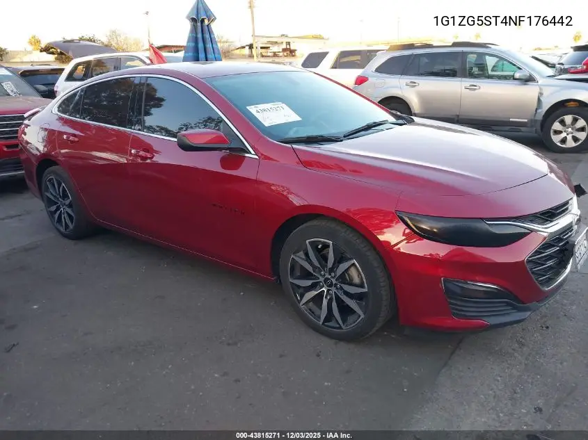 1G1ZG5ST4NF176442 2022 Chevrolet Malibu Fwd Rs