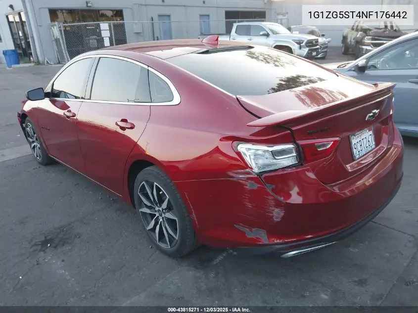 1G1ZG5ST4NF176442 2022 Chevrolet Malibu Fwd Rs