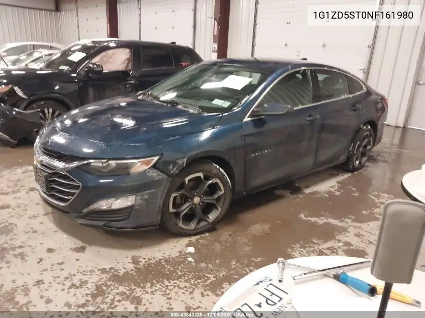 1G1ZD5ST0NF161980 2022 Chevrolet Malibu Fwd Lt