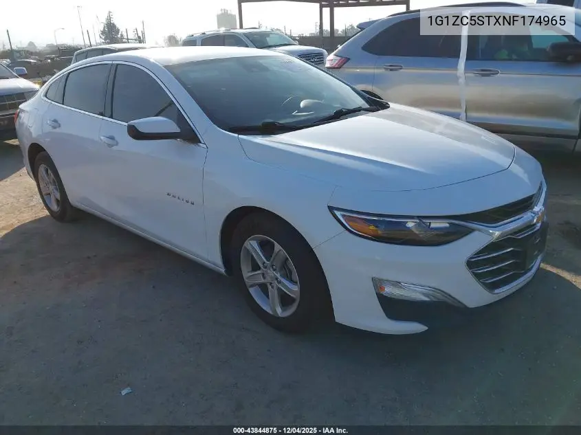 1G1ZC5STXNF174965 2022 Chevrolet Malibu Fwd 1Fl