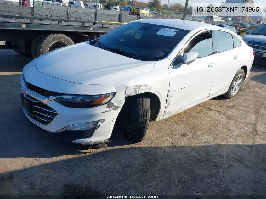 1G1ZC5STXNF174965 2022 Chevrolet Malibu Fwd 1Fl