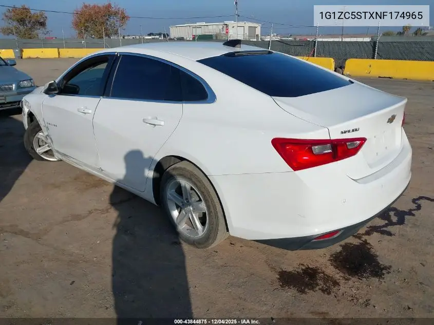 1G1ZC5STXNF174965 2022 Chevrolet Malibu Fwd 1Fl