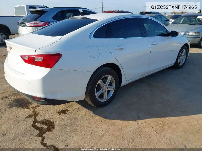 1G1ZC5STXNF174965 2022 Chevrolet Malibu Fwd 1Fl