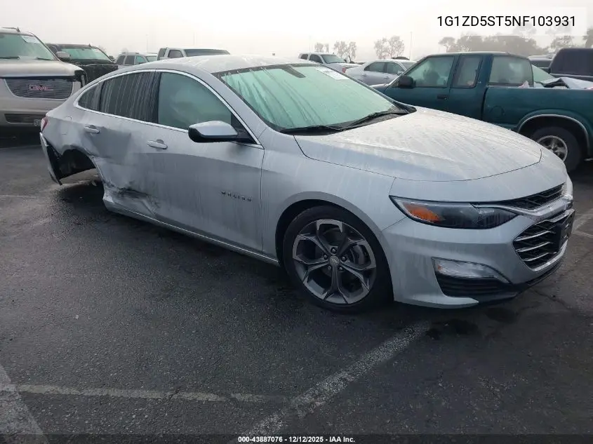 1G1ZD5ST5NF103931 2022 Chevrolet Malibu Fwd Lt